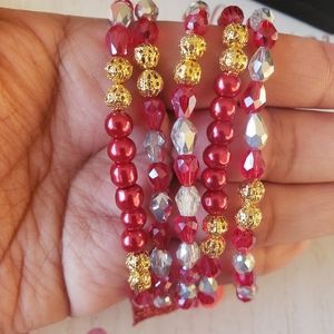 Set bracelets pearl and drops